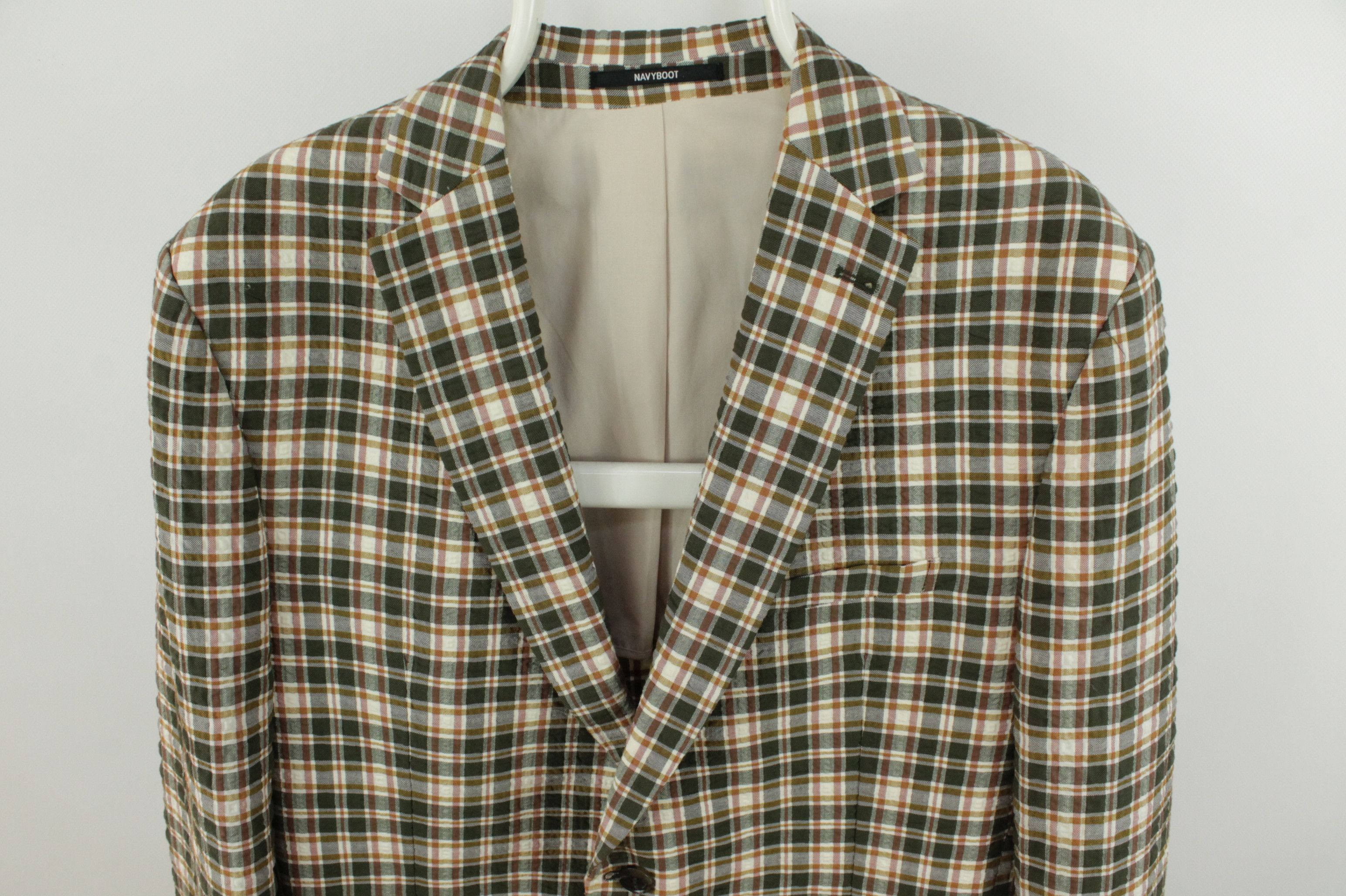NAVYBOOT Navyboot Check Waffle Cotton Slim Sport Coat Blazer Jacket Size US L / EU 52-54 / 3 - 2 Thumbnail
