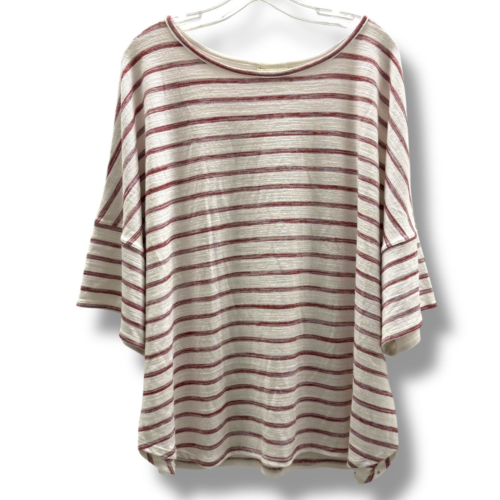 Other Max Studio Women's White & Red Striped Sweater - 2X Size XXL / US 16-18 / IT 52-54 - 3 Thumbnail