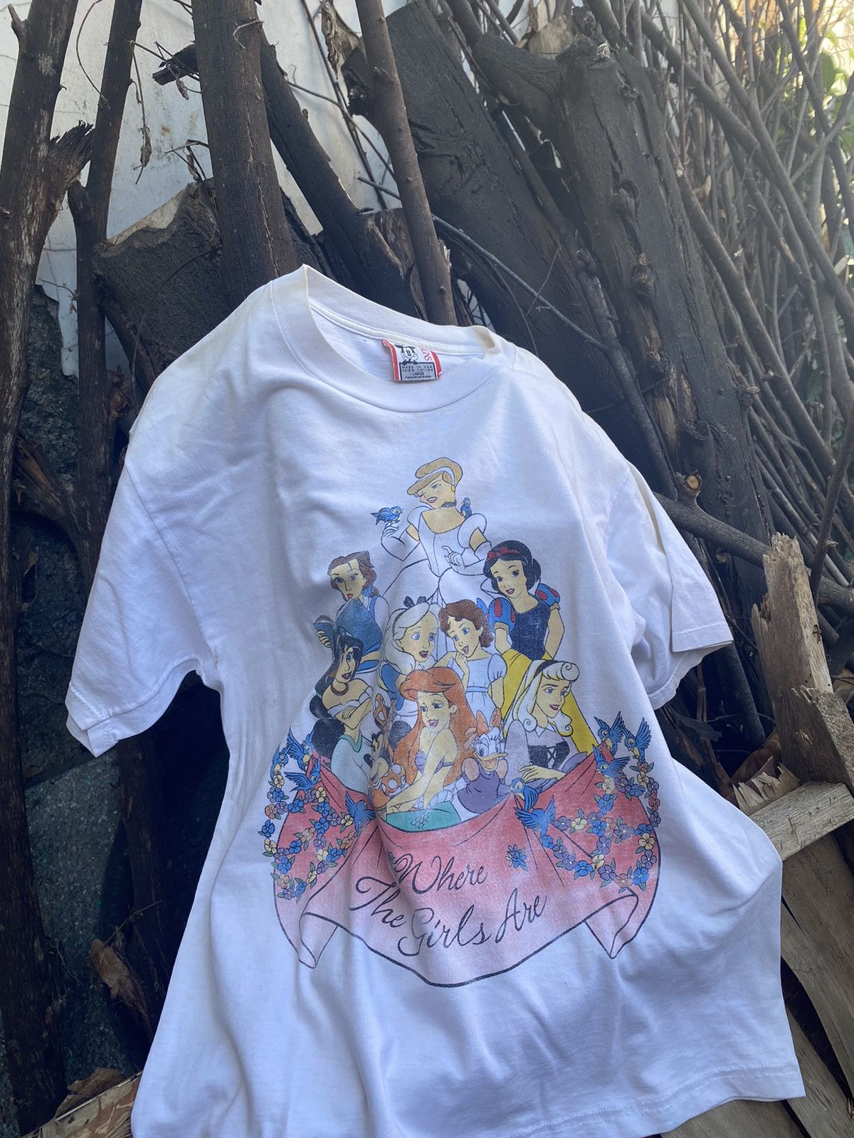 image of Disney Princess Where The Girls Are in White, Men's (Size Medium)