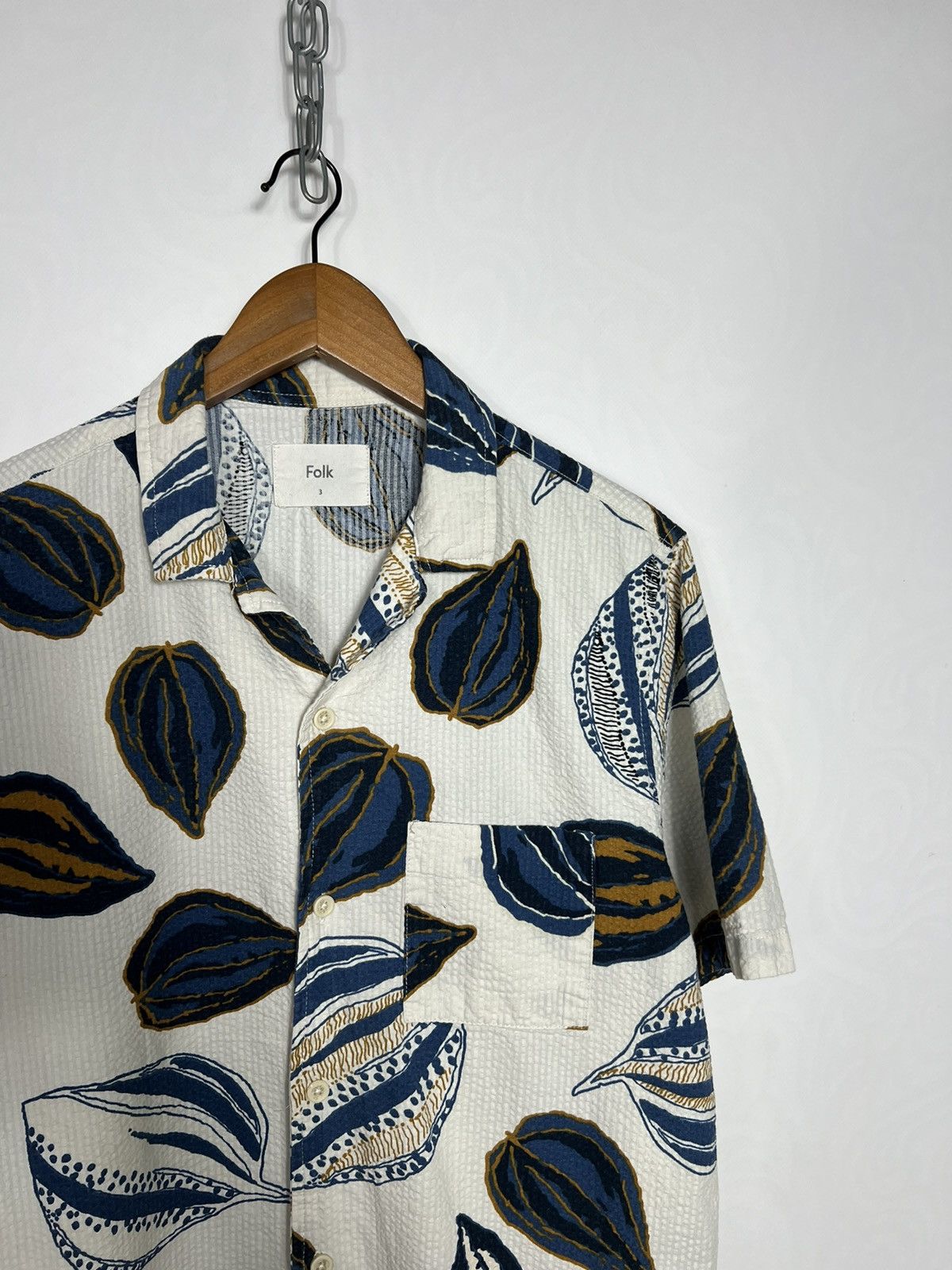 Folk Folk Flower Print Ribbed Hawaii Shirt Size US M / EU 48-50 / 2 - 5 Thumbnail