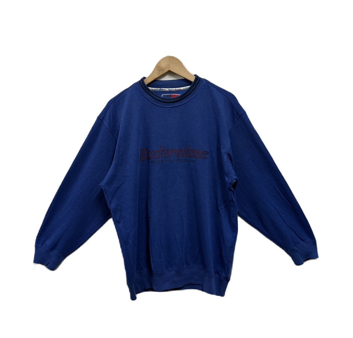 Budweiser Vintage 90s Budweiser Sweatshirt Spellout Size US L / EU 52-54 / 3 - 1 Thumbnail