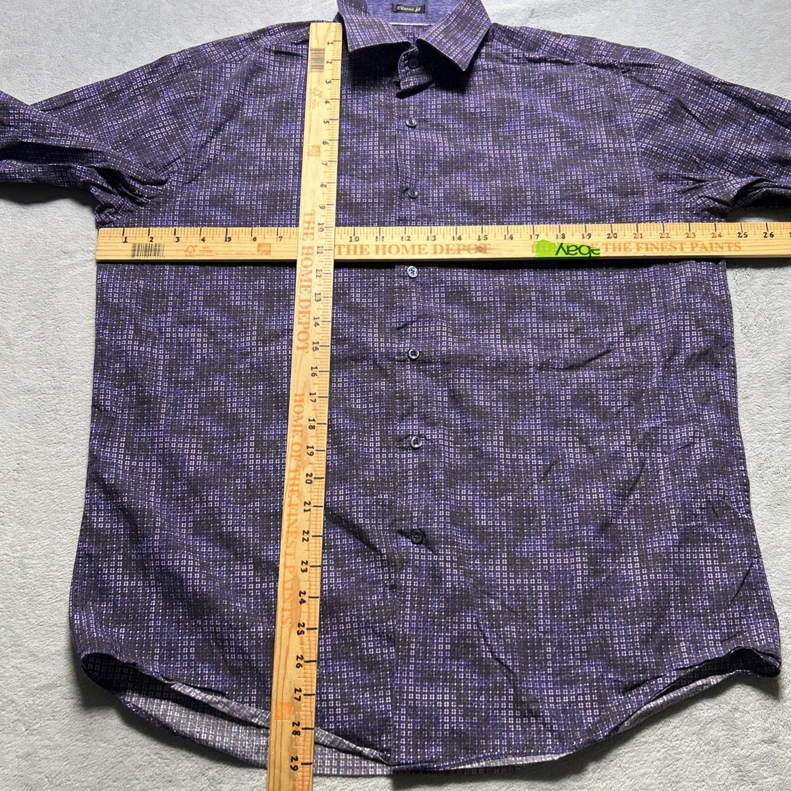 BUGATCHI Bugatchi Button Up Shirt Mens Large Scales Fancy Long sleeve Size US L / EU 52-54 / 3 - 8 Thumbnail