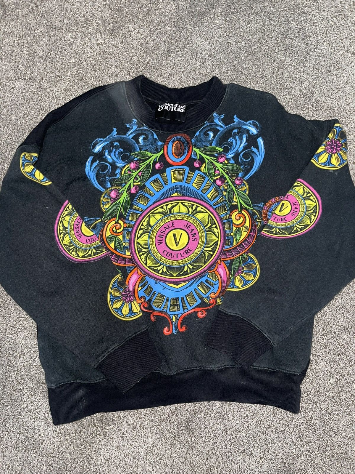 Versace Jeans Couture Versace Black Multicolor Crewneck Size US M / EU 48-50 / 2 - 1 Thumbnail