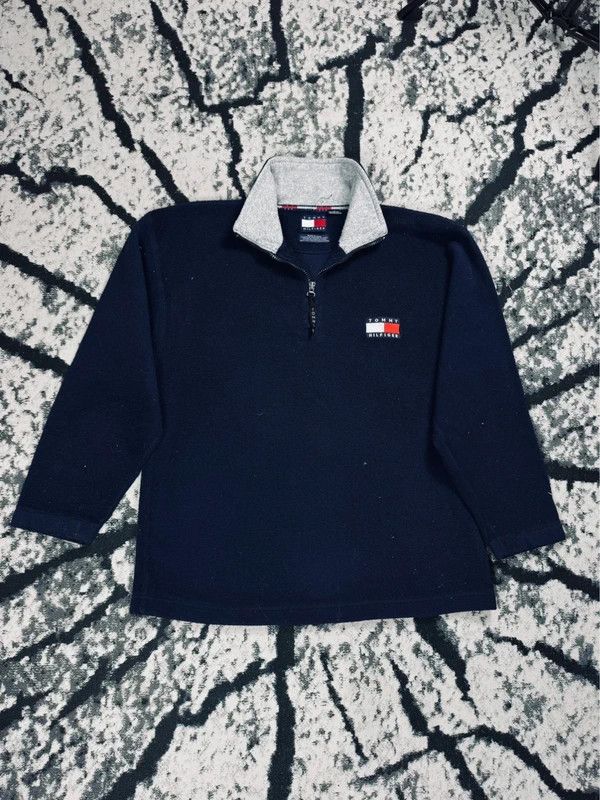 Tommy Hilfiger Vintage halfzip fleece Tommy Hilfiger navy logo L Size US L / EU 52-54 / 3 - 1 Thumbnail