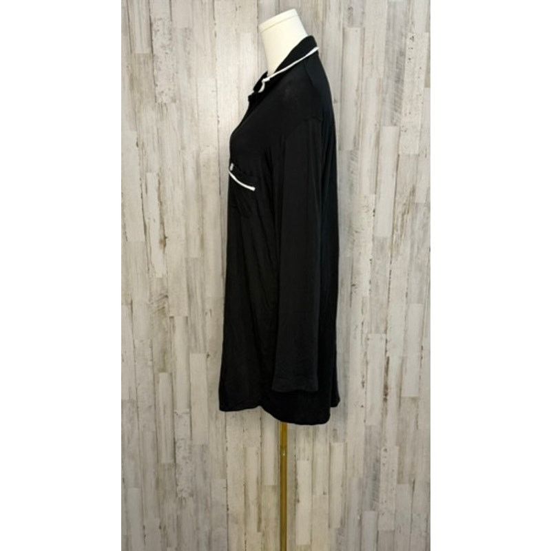 Victoria's Secret Victoria's Secret Women's Large Black Button-Up Sleep Shirt Size ONE SIZE - 4 Thumbnail
