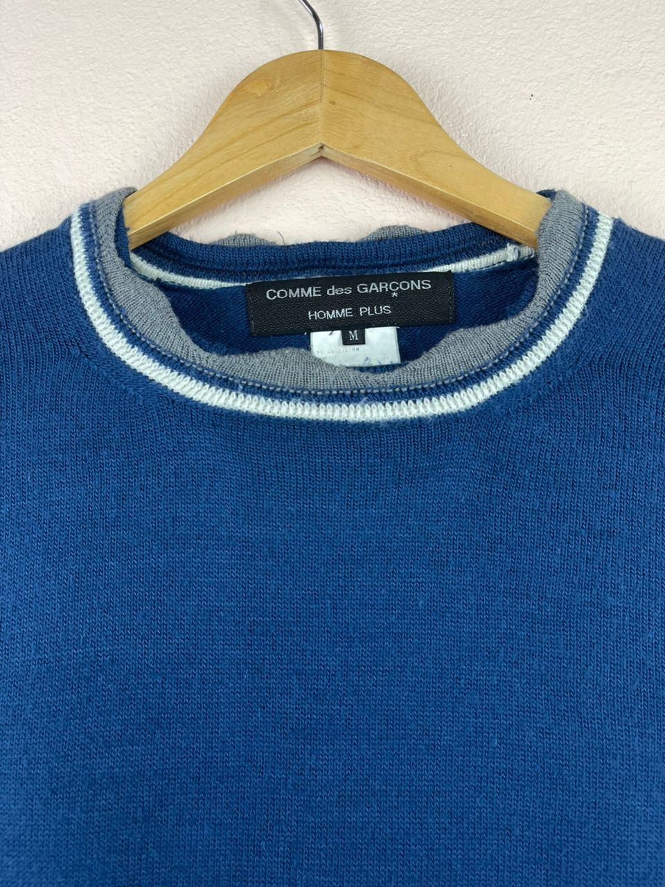 Comme des Garcons Homme Plus × Japanese Brand × Rei Kawakubo AD1998 Short Sleeve Knit Sweater Size US M / EU 48-50 / 2 - 6 Thumbnail