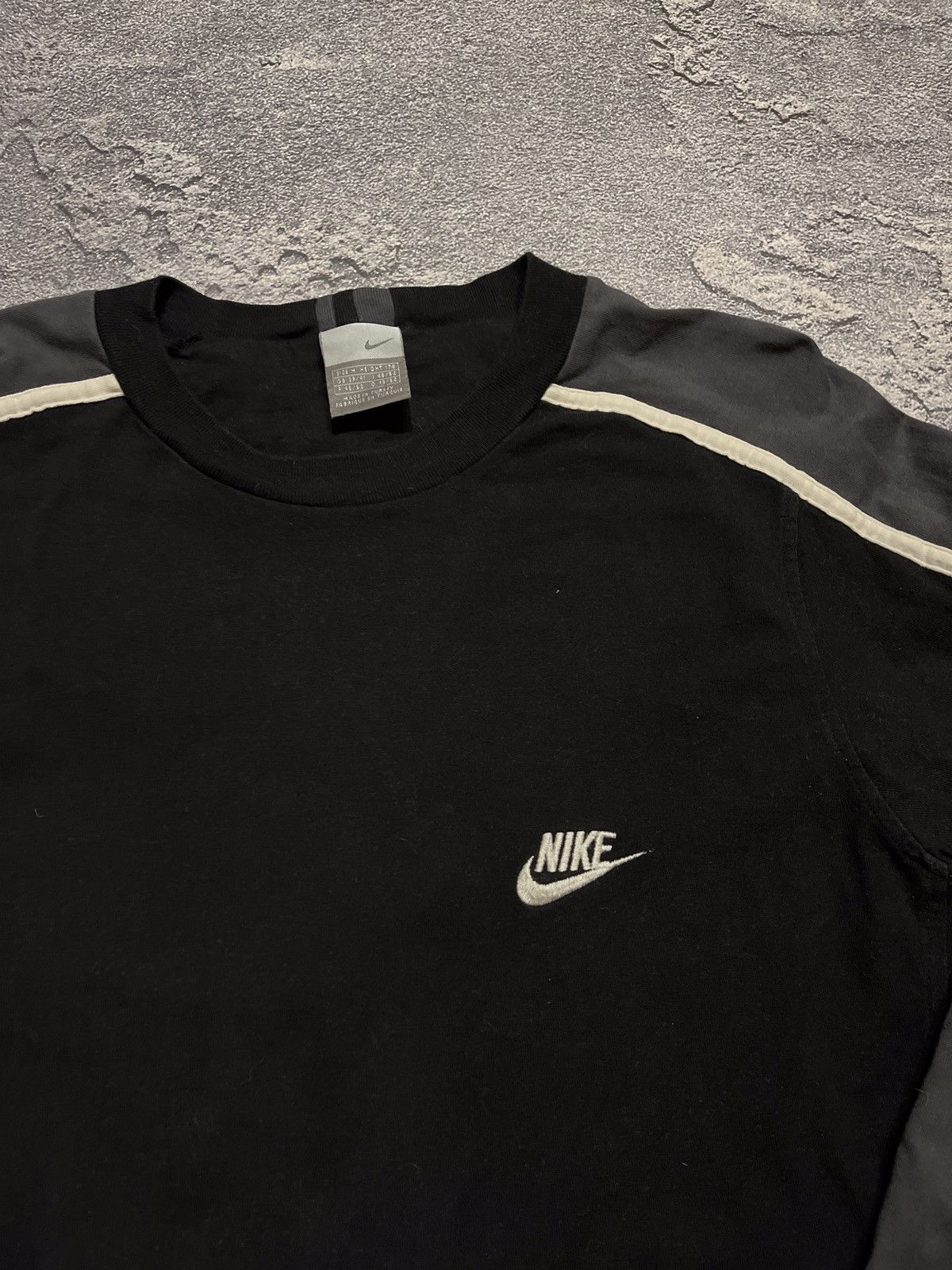 Nike × Vintage Vintage Nike Embroidered Spellout Long Sleeve Shirt Size US M / EU 48-50 / 2 - 2 Thumbnail