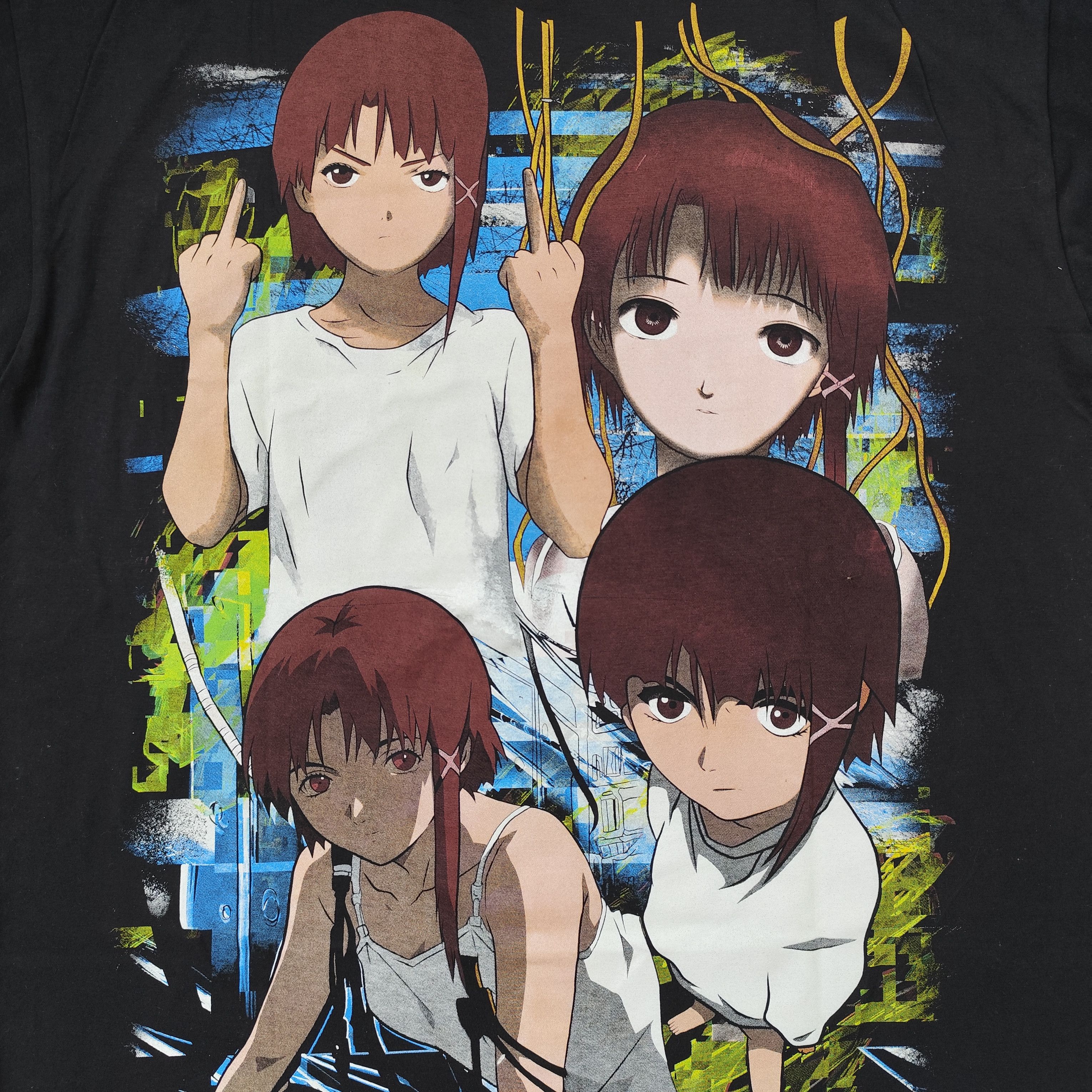 Anime × Vintage Anime Serial Experiment Lain Iwakura Lain Tee Japanese Manga Size US XL / EU 56 / 4 - 5 Thumbnail