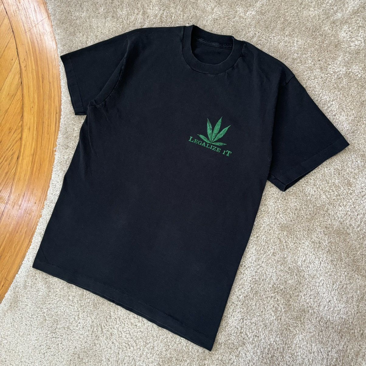 Vintage Vintage 1990s Marijuana Weed Funny T-Shirt Large Size US L / EU 52-54 / 3 - 3 Thumbnail