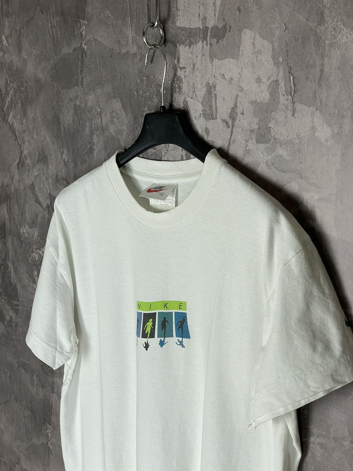 Nike × Vintage Nike tee Vintage 90s Nike Central Logo USA T-shirt y2k Size US XL / EU 56 / 4 - 6 Thumbnail