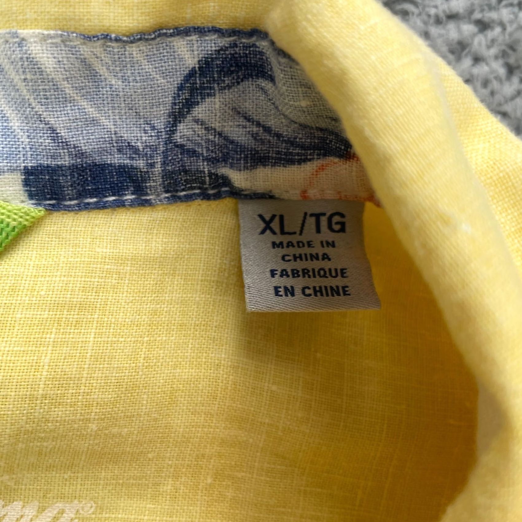 Tommy Bahama VINTAGE Tommy Bahama Shirt Mens XL Yellow Linen Pleated Button Up Side Slit Size US XL / EU 56 / 4 - 5 Thumbnail