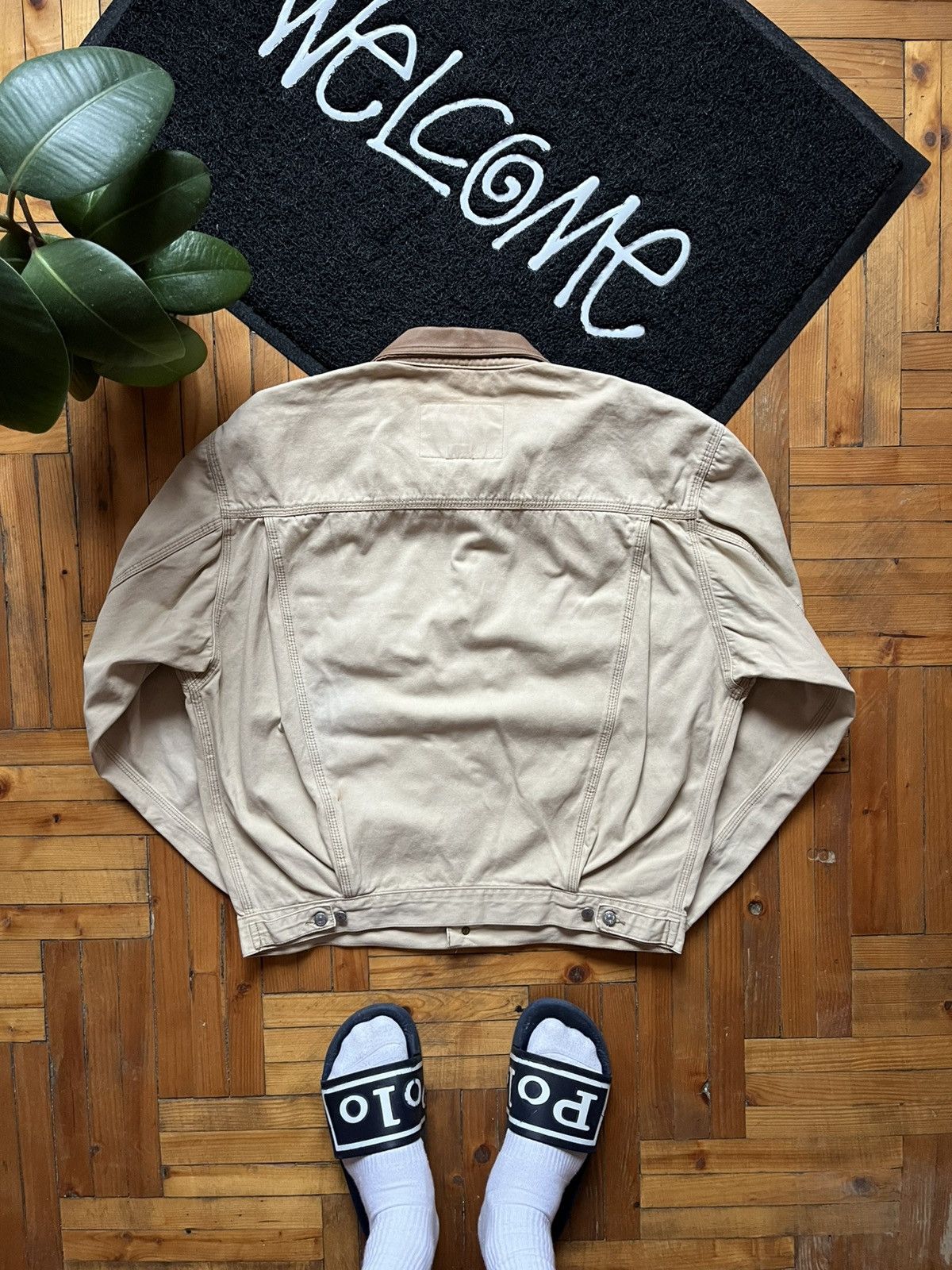 Diesel Vintage Diesel Streetwear Distressed Beige Denim Jacket Size US M / EU 48-50 / 2 - 4 Thumbnail