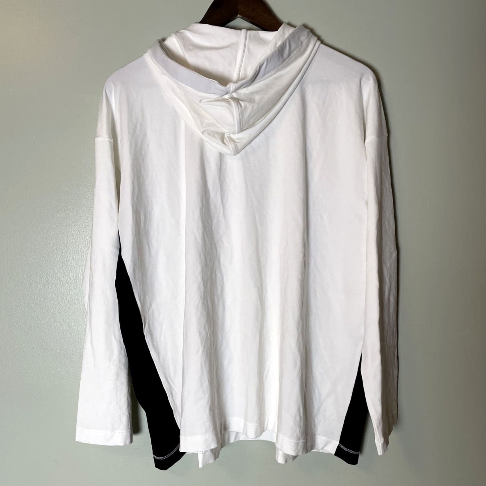 J. Jill J Jill Progress Color Block Hoodie L White Zip Pockets Athleisure Hoodie Ladies Long Sleeve Colorblock Size L / US 10 / IT 46 - 5 Thumbnail