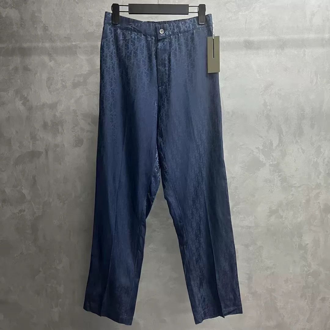 Dior Dior Blue Silk Printed Sweatpants Size US 44 / EU 60 - 1 Thumbnail