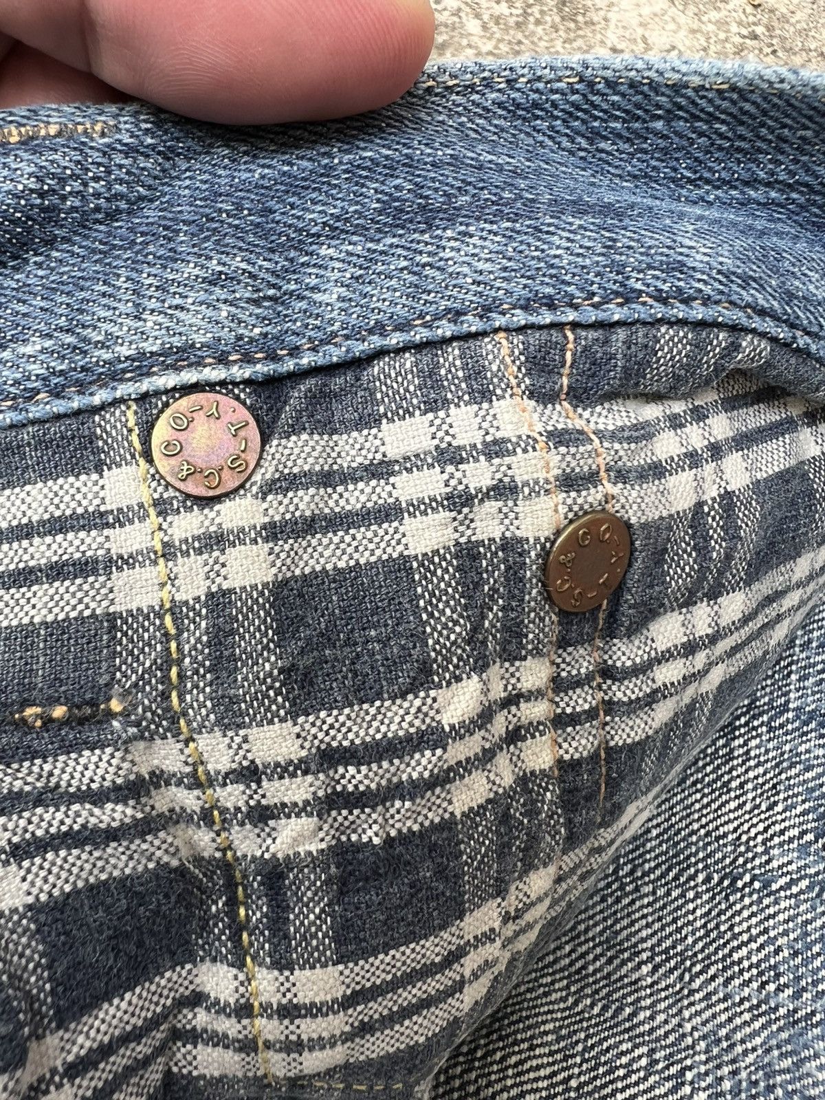 If Six Was Nine Vintage Sugar Canes Selvedge Honolulu Hawaii Distress Jean Size US 30 / EU 46 - 17 Thumbnail