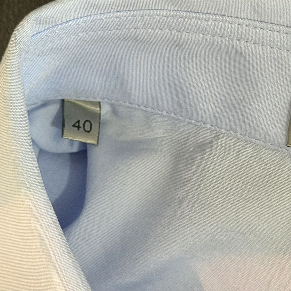 Dior × Jordan Brand Air Dior Jordan Wing Basketball Blue Logo LS Button Up SZ 40 Size 40R - 5 Thumbnail