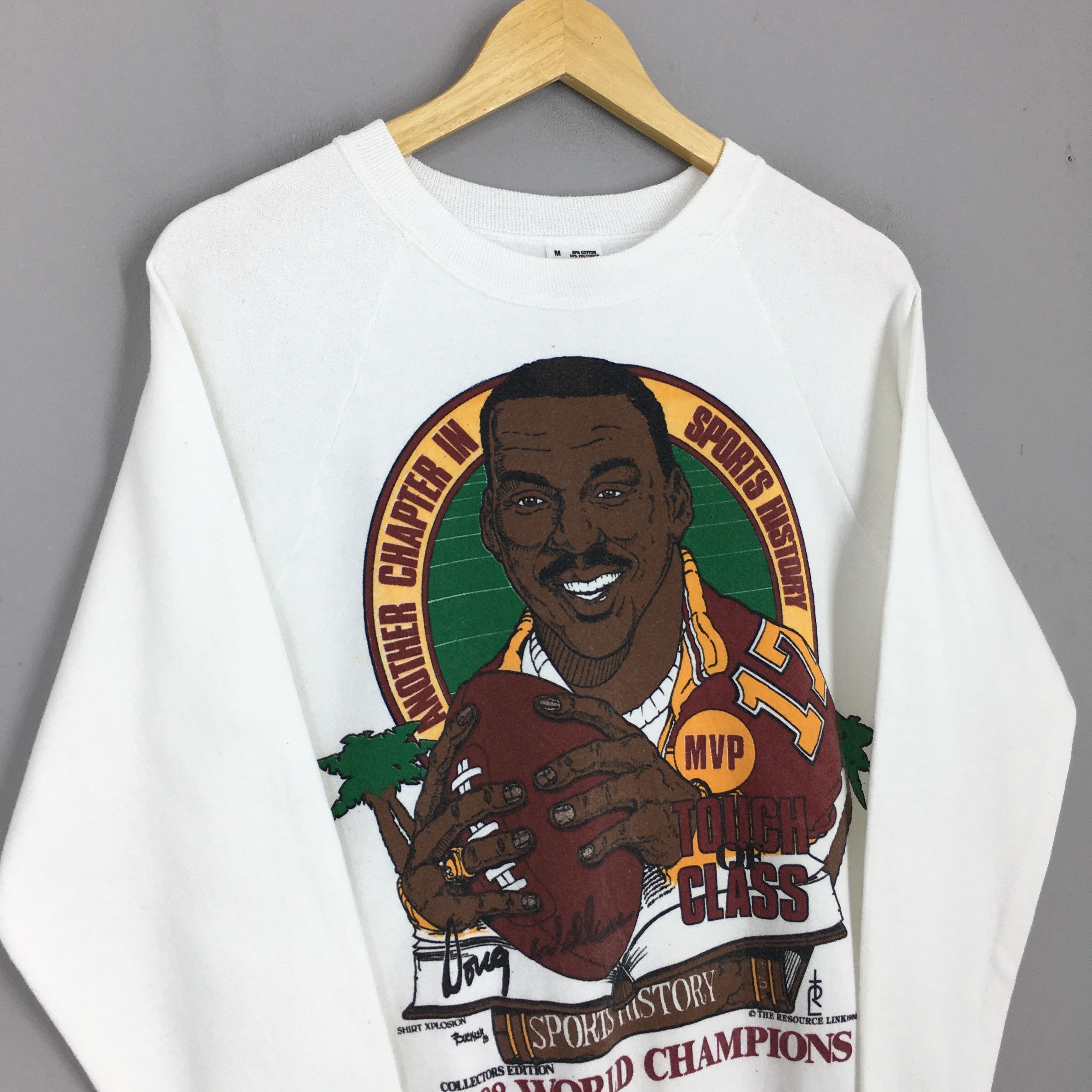 NFL Vintage 80s Doug Williams Washington Redskins NFL Sweatshirt Size US M / EU 48-50 / 2 - 3 Thumbnail