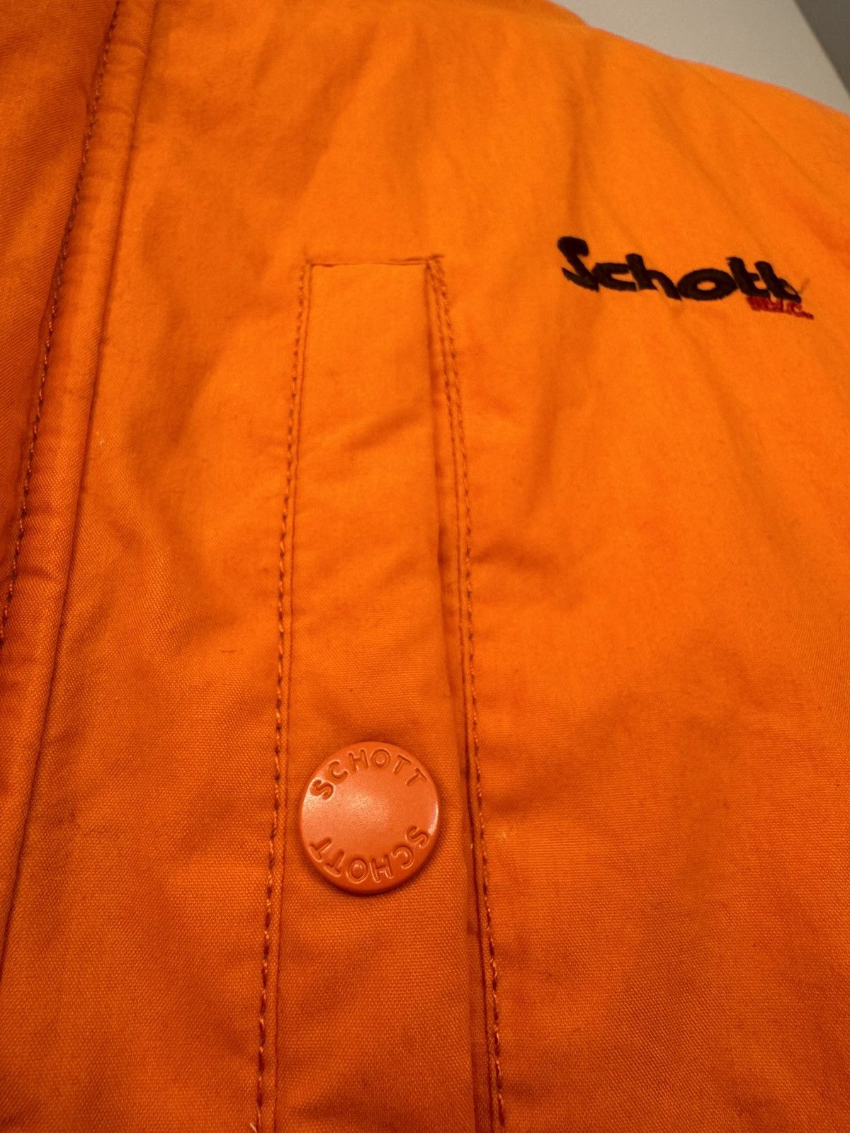 Designer Schott Orange jacket vintage USA retro stylish 00s y2k 90s Size US L / EU 52-54 / 3 - 4 Thumbnail