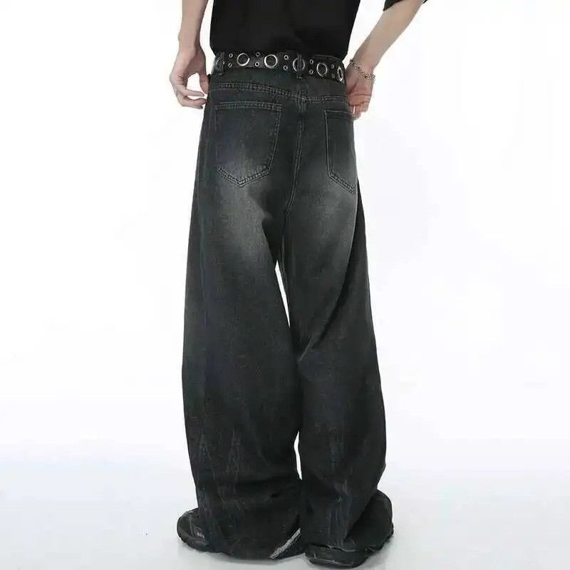 Jean Vintage Worn-Out Black Denim Jeans Size US 32 / EU 48 - 2 Thumbnail
