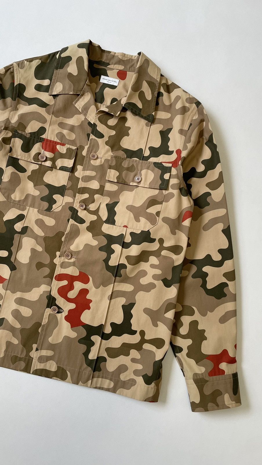 Dries Van Noten Sample ‘Desert Camo’ Print Utility Shirt Size US M / EU 48-50 / 2 - 4 Thumbnail