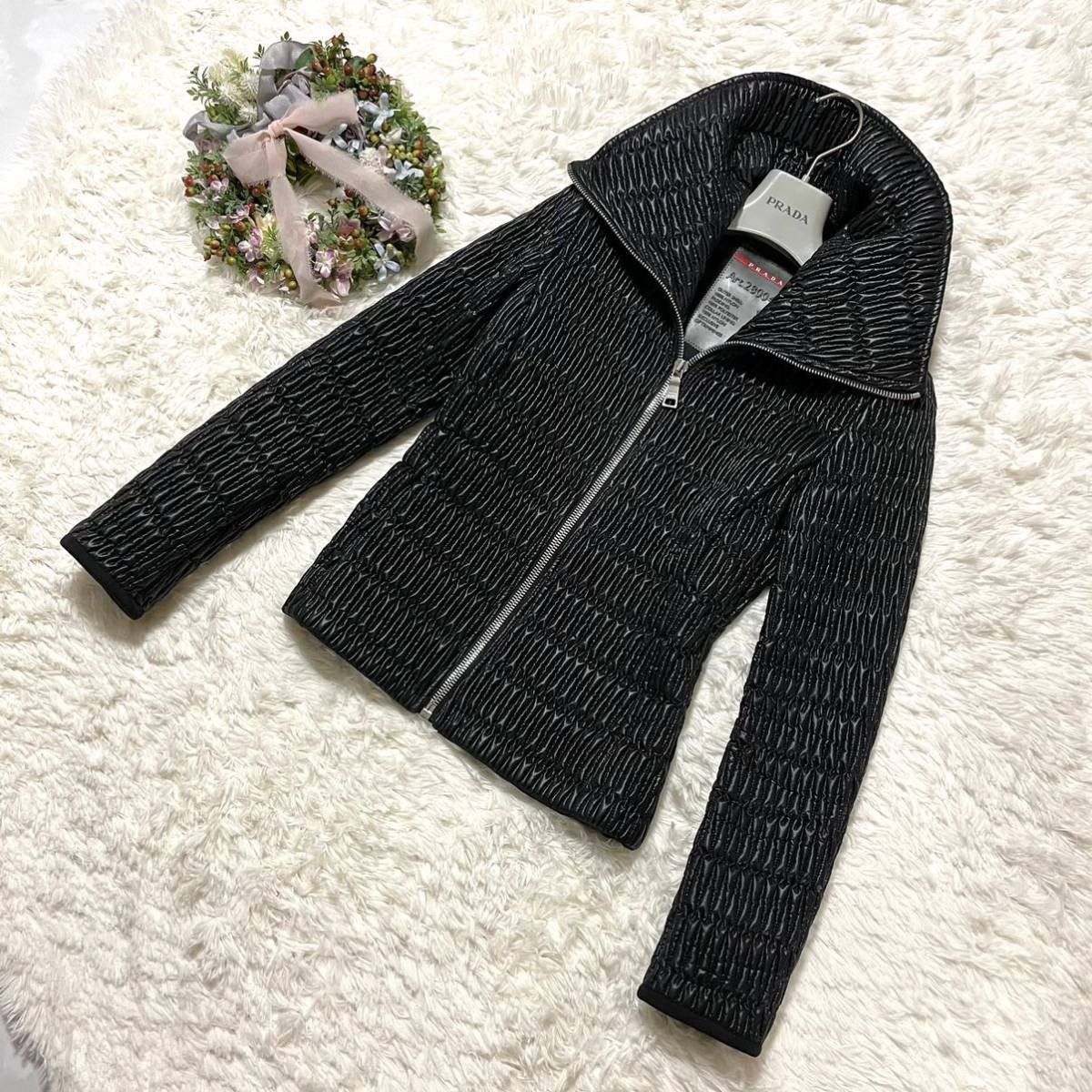 Prada Authentic Prada Sport Zip-Up Gathered Nylon Jacket Size XS / US 0-2 / IT 36-38 - 8 Thumbnail