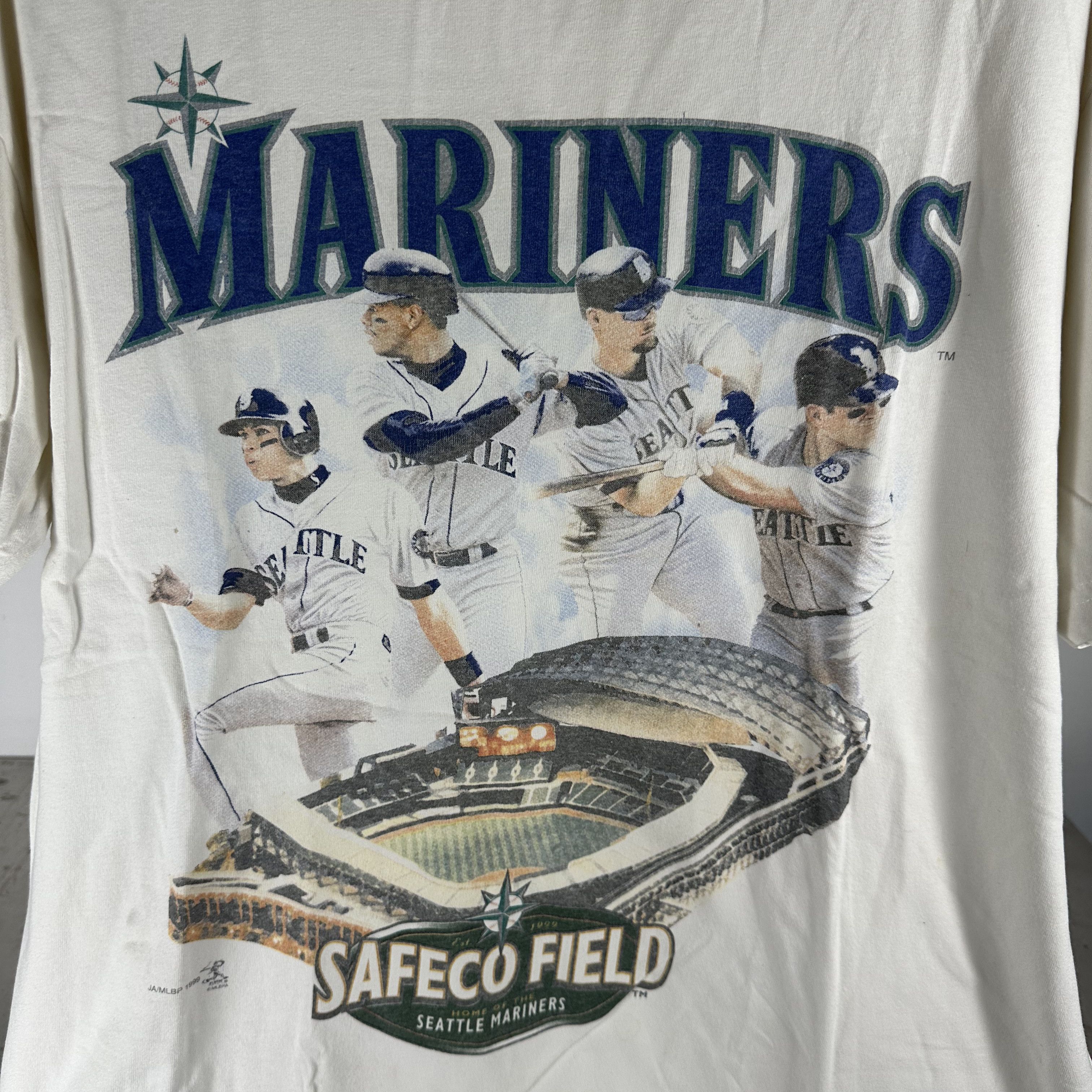 Vintage ​1999 Seattle Mariners Baseball MLB Graphic XL T-shirt Size US XL / EU 56 / 4 - 2 Thumbnail