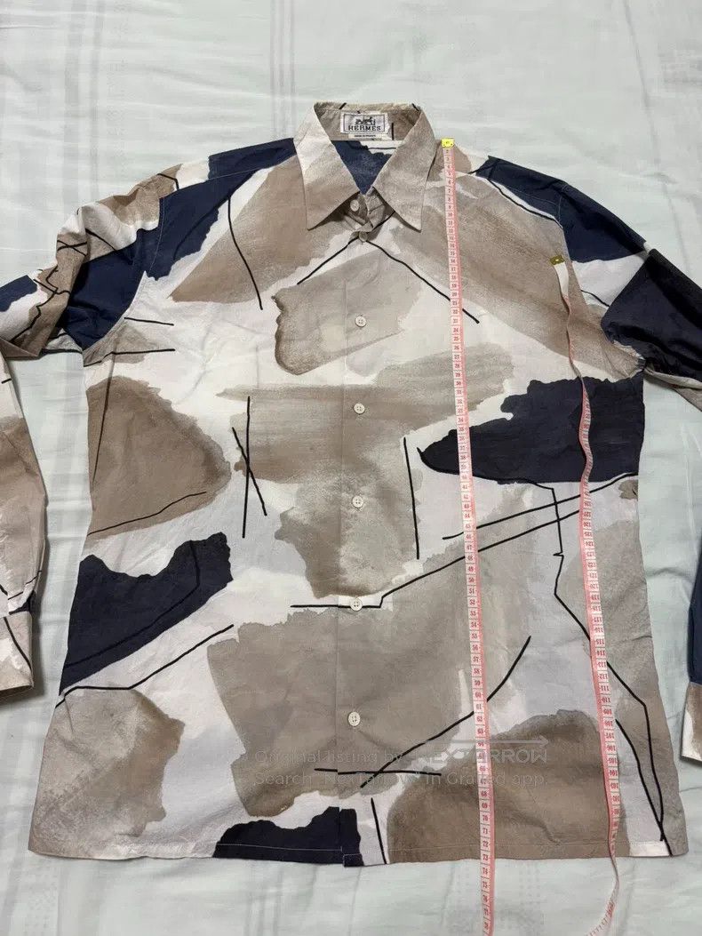 Hermes Hermes size 40 Shirt, classic pattern, ink-splattered desig Size US XXS / EU 40 - 5 Thumbnail