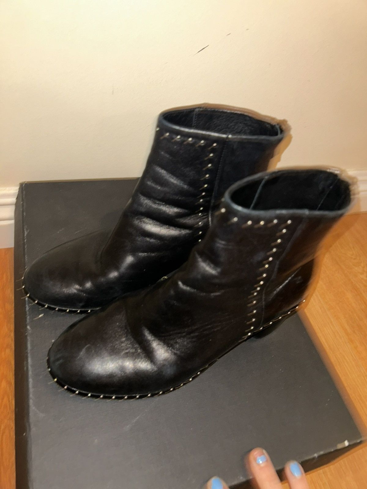 Rag & Bone Black Leather Rag & Bone Booties Size US 6.5 / IT 36.5 - 6 Thumbnail