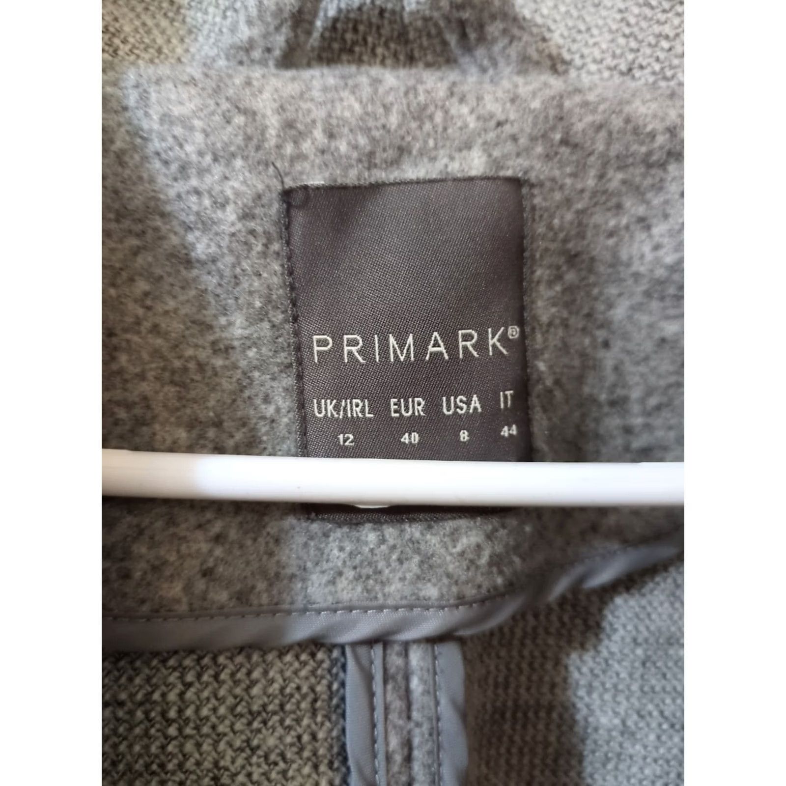 Primark Primark Women's Coat Gray Open Front Overcoat 8 Regular Pockets Winter Polyester Lining Solid Size M / US 6-8 / IT 42-44 - 2 Thumbnail