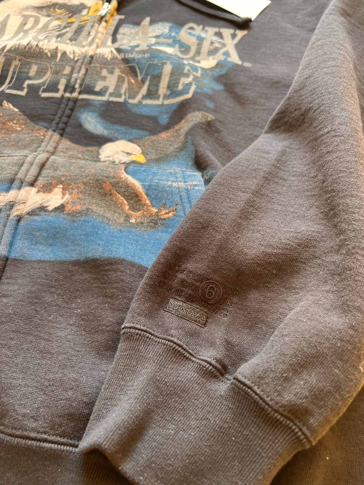 Maison Margiela × Supreme Supreme MM6 Maison Margiela Eagle Zip Up Hooded Sweatshirt Size US XL / EU 56 / 4 - 11 Thumbnail