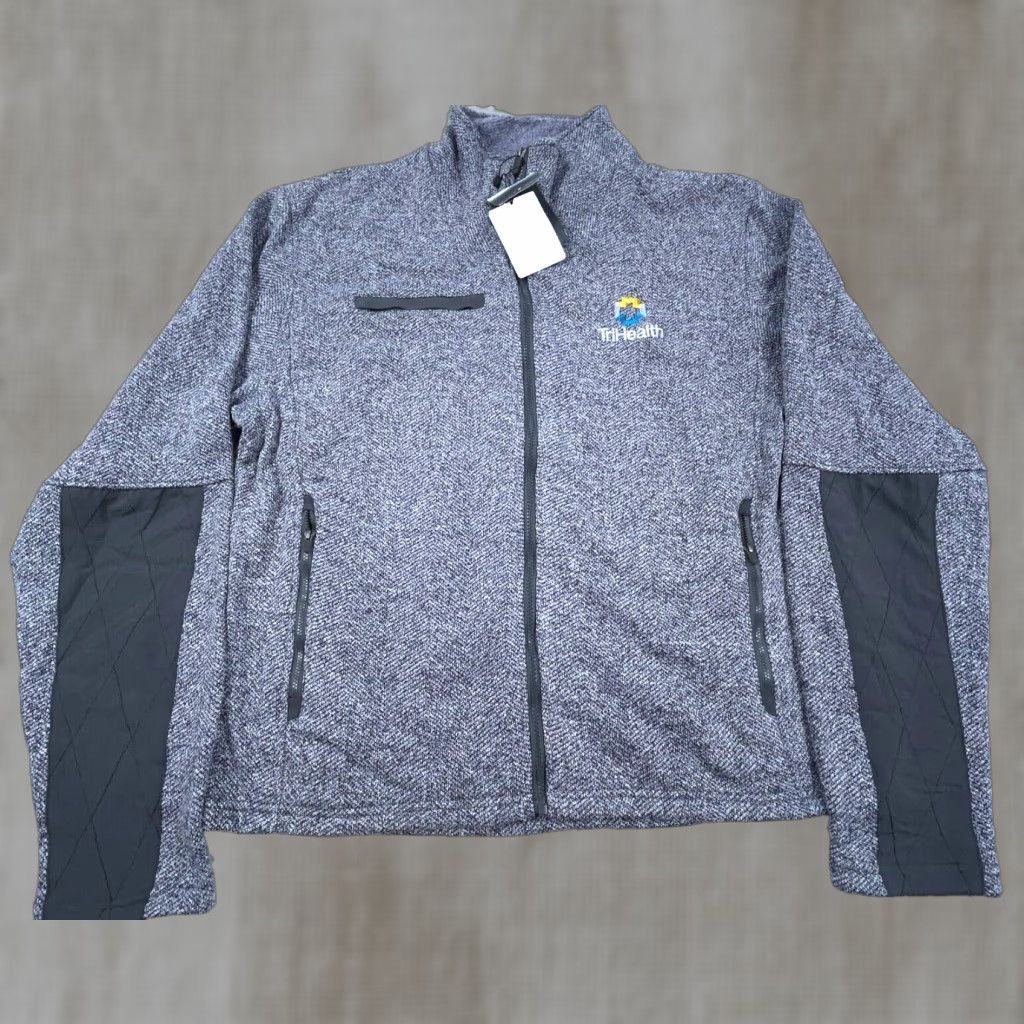 Vintage Fossa Jacket Men 3XL Gray Full Zip Outdoors Heather Heavy Knit Fleece Embroidered Logo Pockets Regular Jacket Mens Size US XXL / EU 58 / 5 - 1 Thumbnail