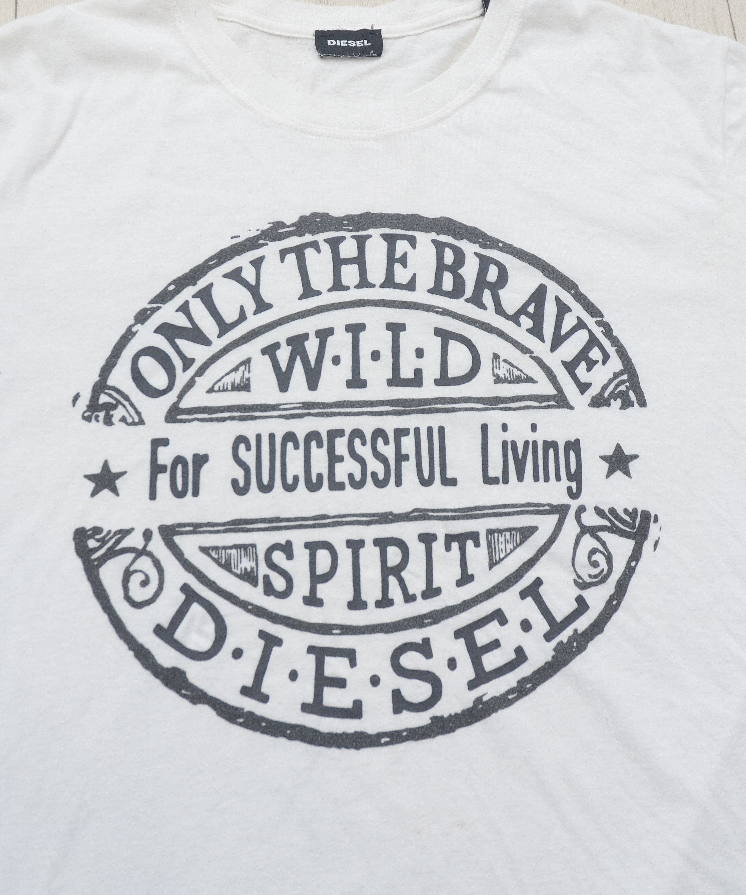 Diesel × Vintage Vintage Avant Garde Diesel Punk Head Only The Brave Y2K Tee Size US M / EU 48-50 / 2 - 4 Thumbnail