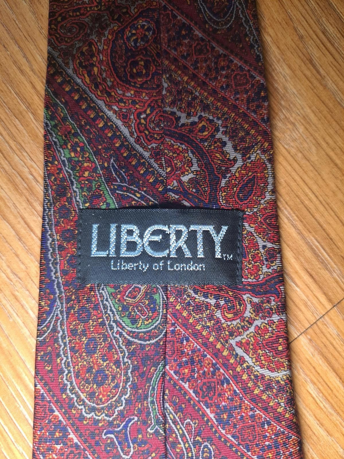 Other VINTAGE Liberty of London Silk Tie Red Floral Paisley Size ONE SIZE - 2 Thumbnail