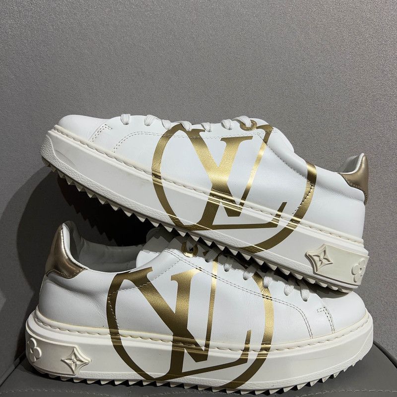Louis Vuitton Louis Vuitton Stylish White Leather Sneakers - Size US 6.5 / EU 39-40 - 6 Thumbnail