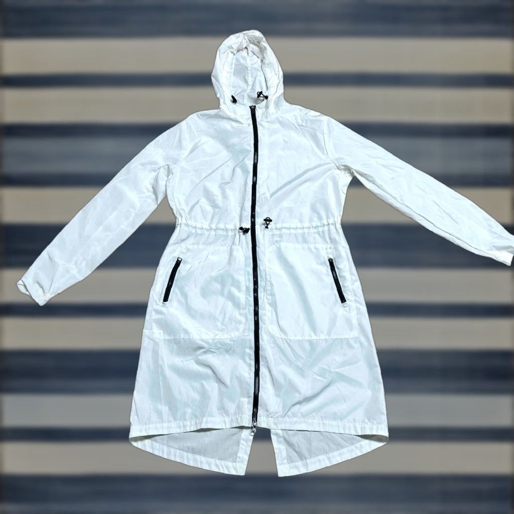 Fila FILA White Water Resistant Trench Coat Woman M Zip Long Casual Workwear Travel Sports Outdoor Shell Polyester Size M / US 6-8 / IT 42-44 - 1 Thumbnail
