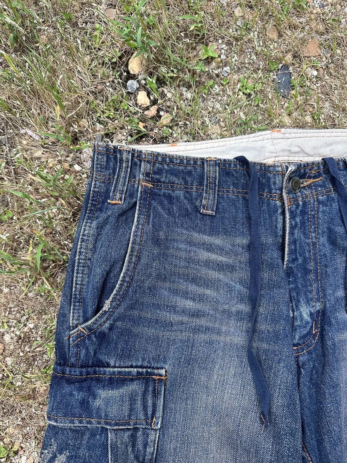 If Six Was Nine W30 L31 🔥VINTAGE JUNGLE STORM JAPAN ZIPPER LEGS DENIM CARGO Size US 30 / EU 46 - 4 Thumbnail