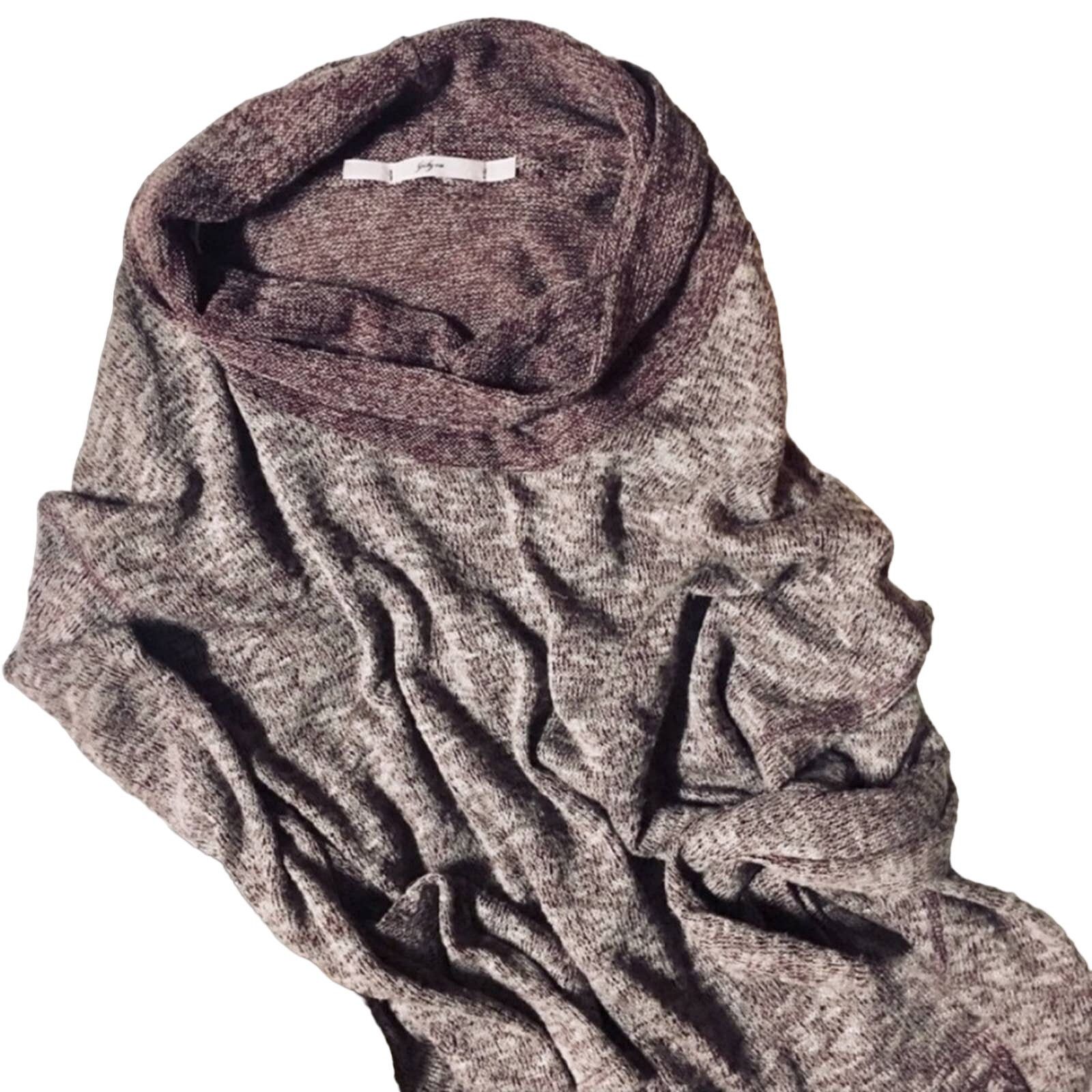 Nordstrom NORDSTROM Cowl Neck Long Sleeve Maroon Pullover Sweater Top Size L / US 10 / IT 46 - 5 Thumbnail