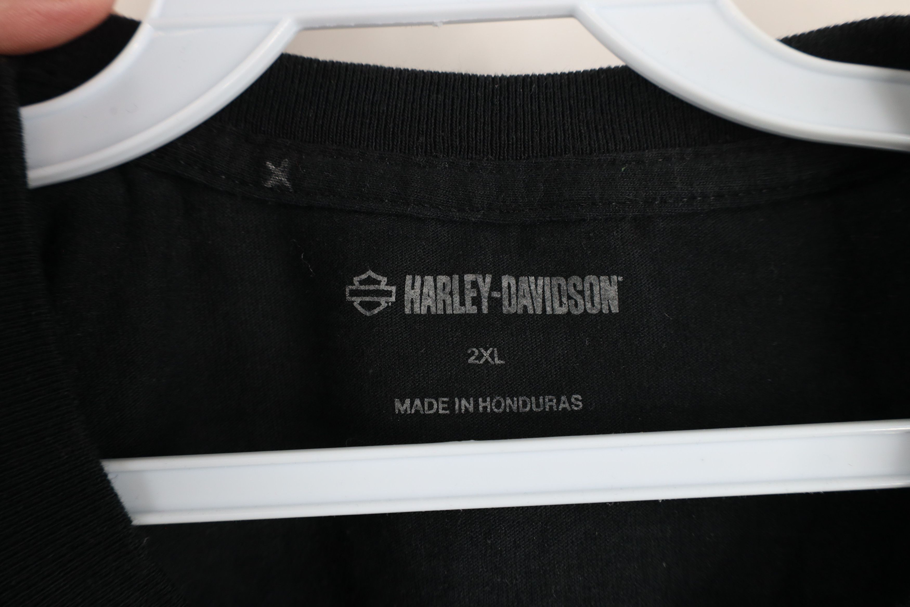 Harley Davidson × Vintage Y2K Harley Davidson Spell Out Barracuda Fish T-Shirt Black Size US XXL / EU 58 / 5 - 7 Thumbnail
