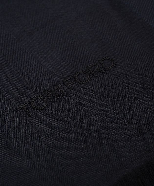 Tom Ford o1y0126 Size : OS / Silk Scarf in Dark Gray Size ONE SIZE - 3 Thumbnail
