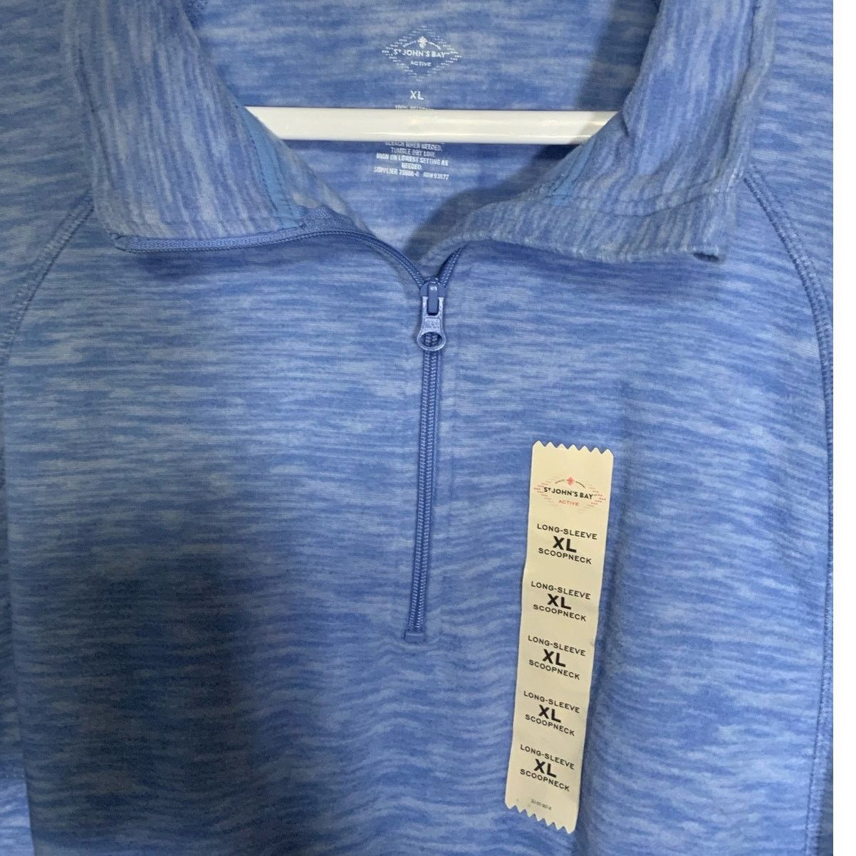 Unknown London St. Johns Bay Long Sleeve Active 1/4 Zip Sweater Blue XL Size XL / US 12-14 / IT 48-50 - 3 Thumbnail