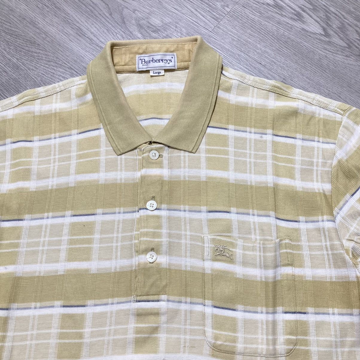 Burberry 1990s Vintage Burberrys Nova Check Pocket Polo Tshirt Luxury Size US L / EU 52-54 / 3 - 5 Thumbnail