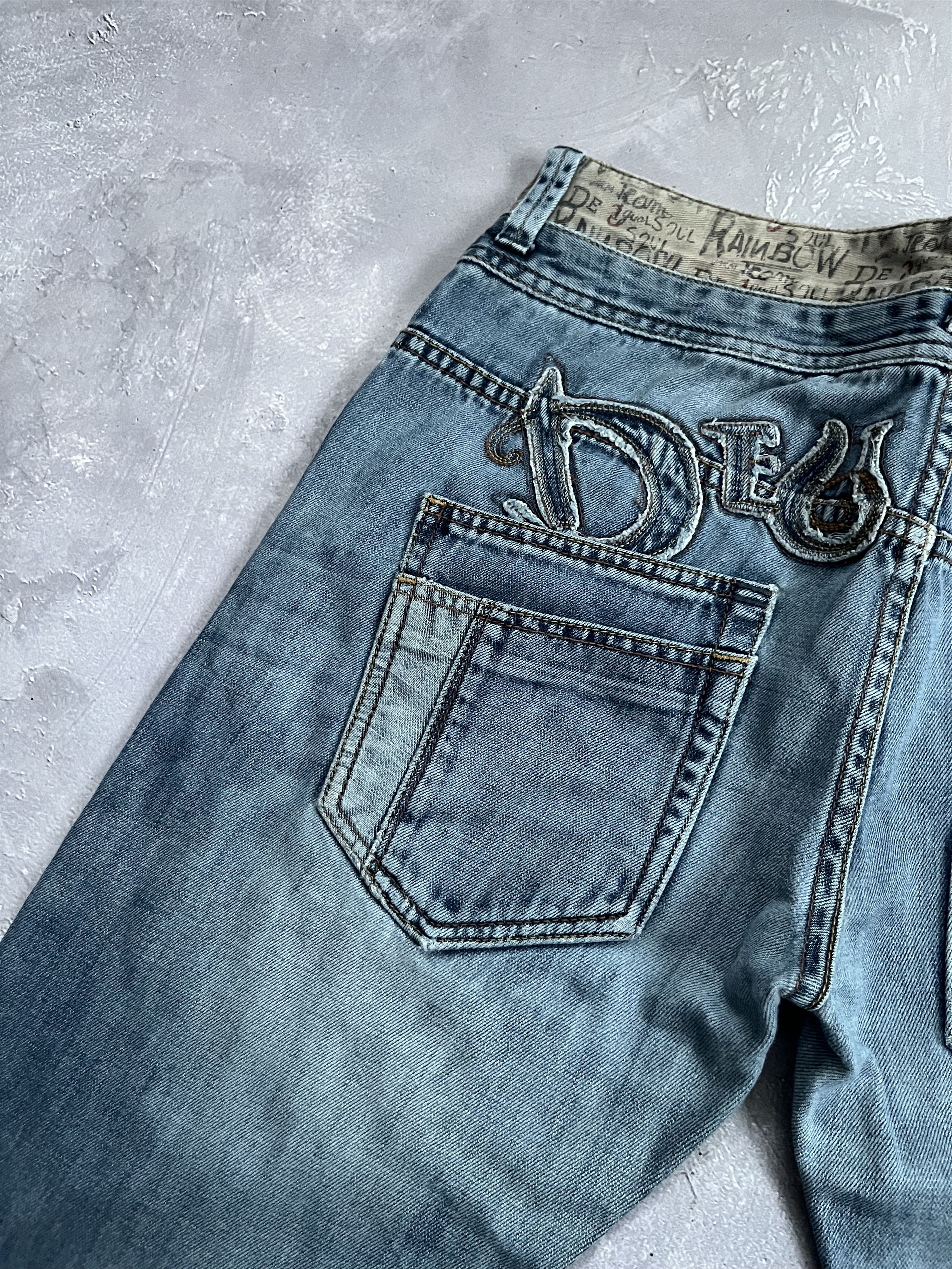 Desigual Vintage Desigual Y2K Jeans Logo Distressed Denim Embroidered Size US 30 / EU 46 - 10 Thumbnail