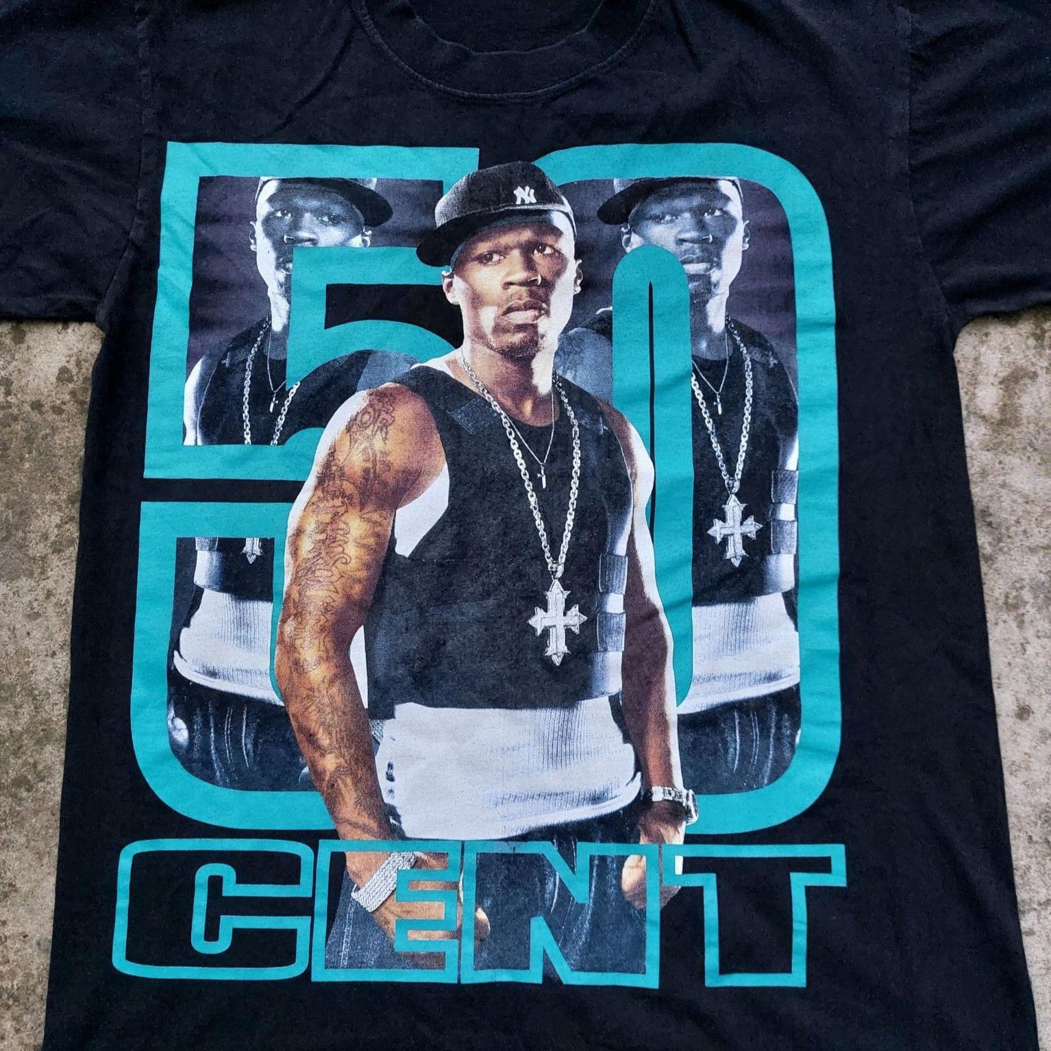 Rap Tees 50 Cent Vintage 90s Tshirt G-Unit Big Print Graphic Giant Size US M / EU 48-50 / 2 - 2 Thumbnail