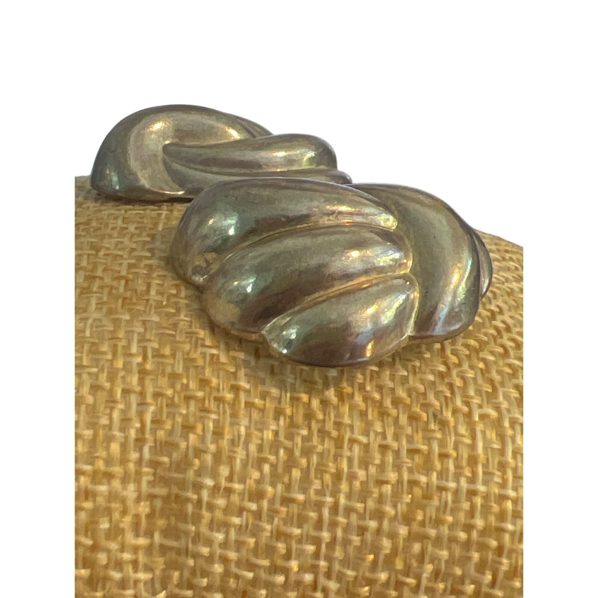 Other Vintage Silver Tone Twisted Knot Statement Earrings Modernis Size ONE SIZE - 2 Thumbnail