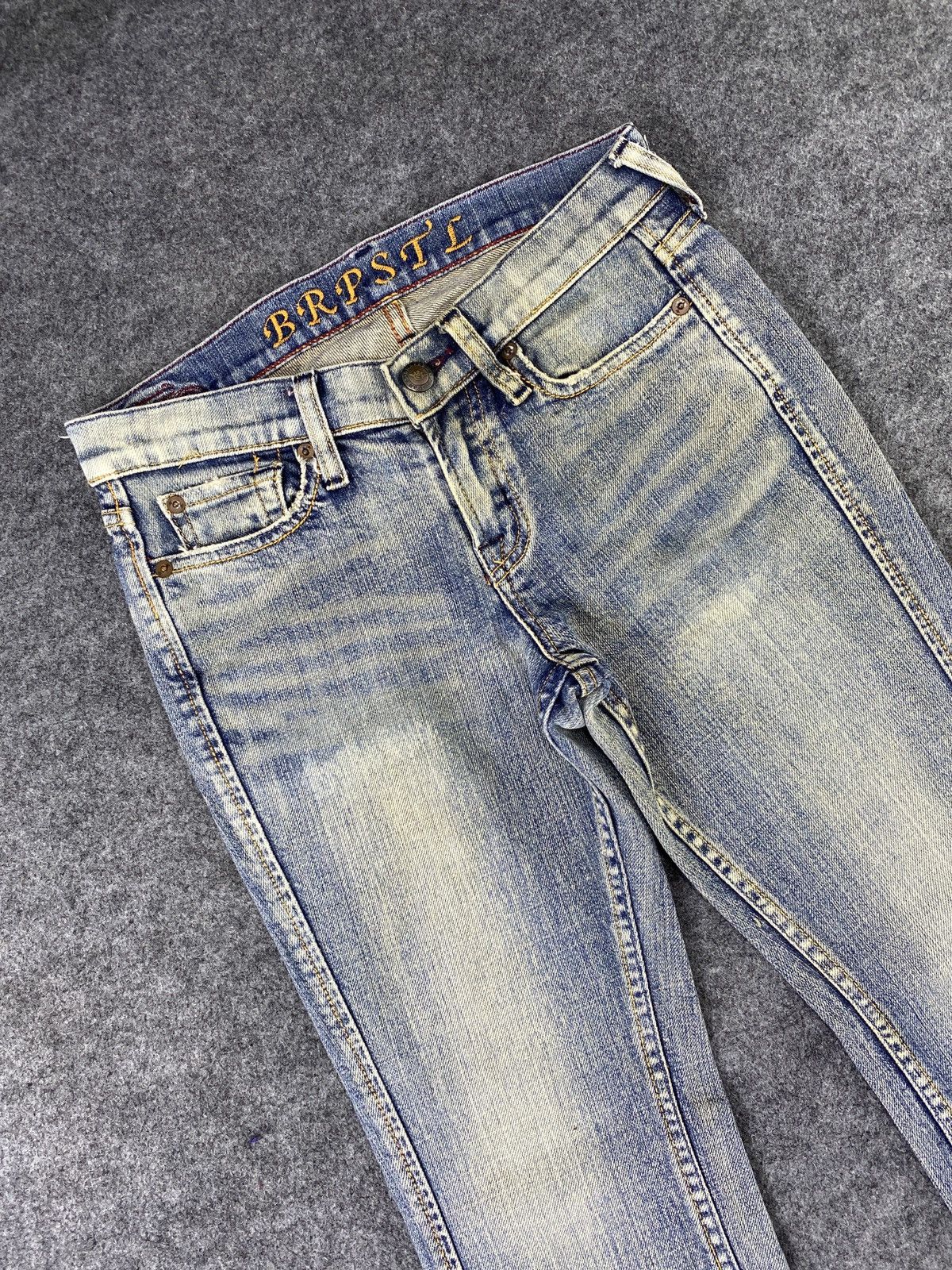 Japanese Brand Brappers Blue Wash Flared Jeans - J1131 Size 28" / US 6 / IT 42 - 3 Thumbnail