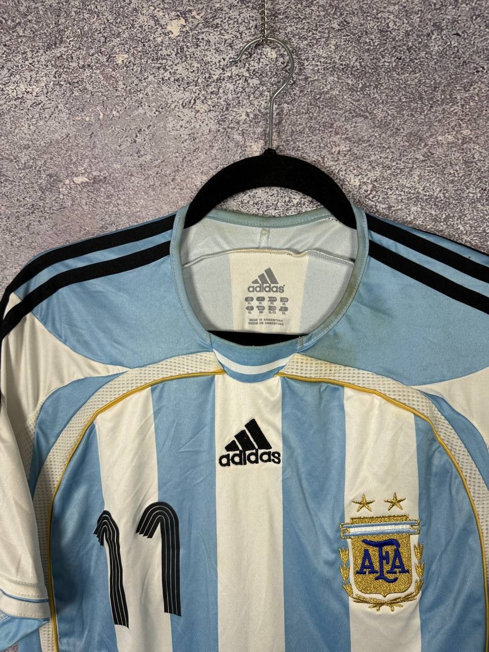 Other TEVEZ Argentina 2006 Home Adidas World Cup Soccer Jersey Size US XL / EU 56 / 4 - 5 Thumbnail