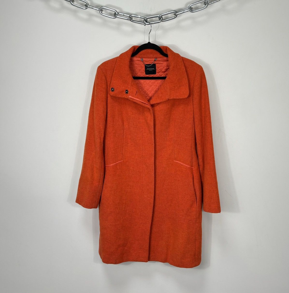 Max Mara Max Mara Weekend Women’s Orange Classic Luxury Long Coat Size M / US 6-8 / IT 42-44 - 1 Thumbnail