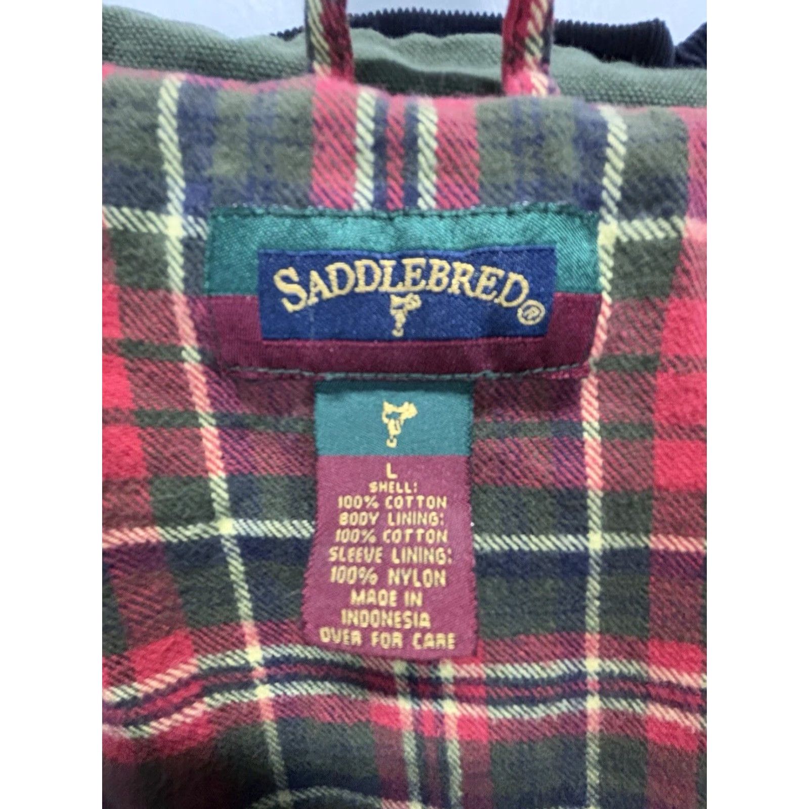 Vintage Vintage Saddlebred Canvas Barn Coat Jacket Men Large Green 90s Workwear Flannel Lined Size US L / EU 52-54 / 3 - 5 Thumbnail