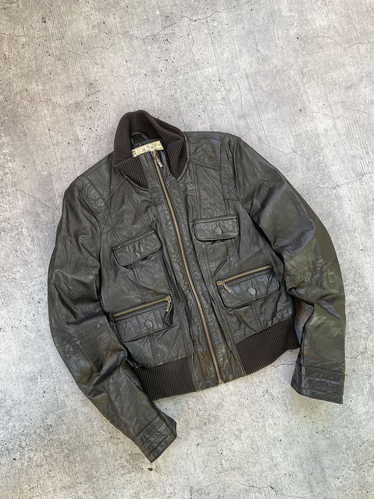 Vintage Vintage Moto Leather Jacket L Avant Garde radę Size M / US 6-8 / IT 42-44 - 2 Thumbnail