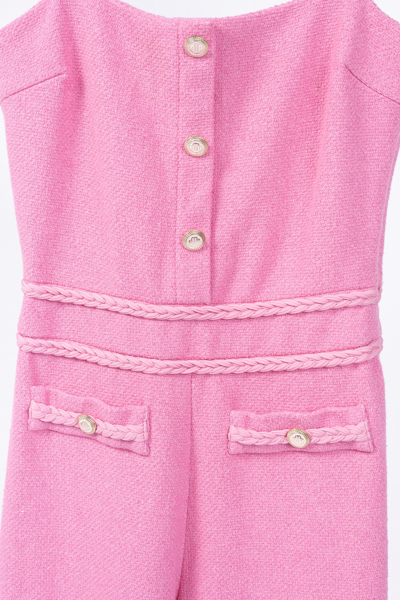 Maje Maje Rose Cotton-Tweed Braided-Trim Wide-Leg Pant Suit Size 26" / US 2 / IT 38 - 5 Thumbnail
